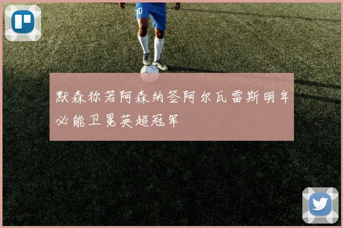 默森称若阿森纳签阿尔瓦雷斯明年必能卫冕英超冠军